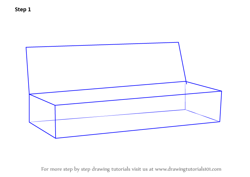 Learn How to Draw Sofa (Furniture) Step by Step : Drawing Tutorials