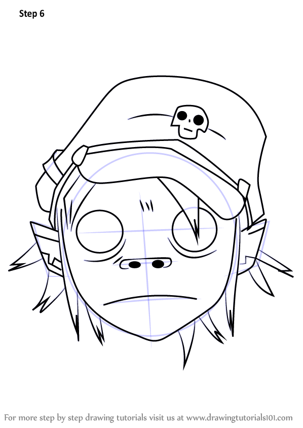 Learn How to Draw 2D from Gorillaz (Gorillaz) Step by Step : Drawing