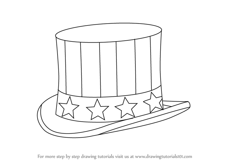 uncle sam top hat coloring pages - photo #12