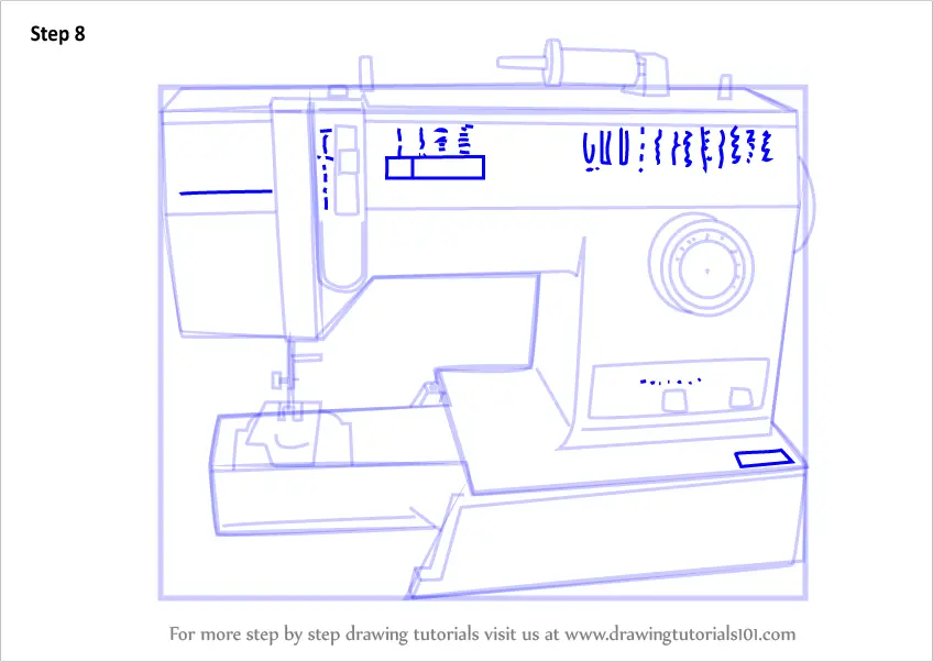 Download Learn How to Draw a Sewing Machine (Home Appliances) Step by Step : Drawing Tutorials