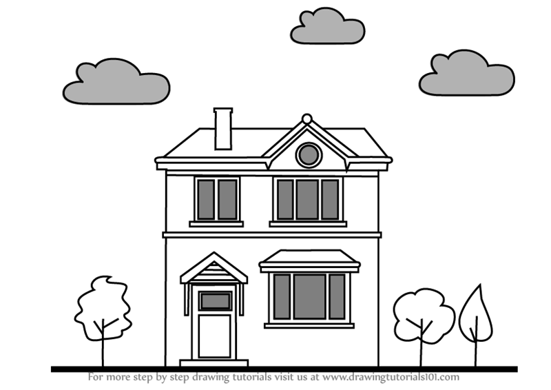 Learn How to Draw a House Houses Step by Step Drawing 