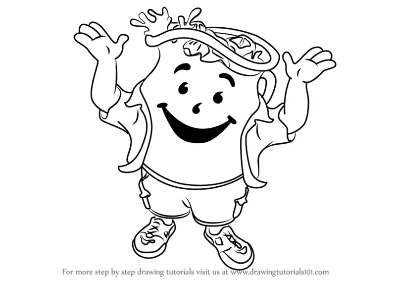 Learn How to Draw Kool-Aid Man (Mascots) Step by Step : Drawing Tutorials