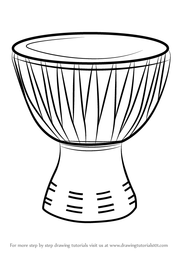 40+ Best Collections African Drum Drawing Easy