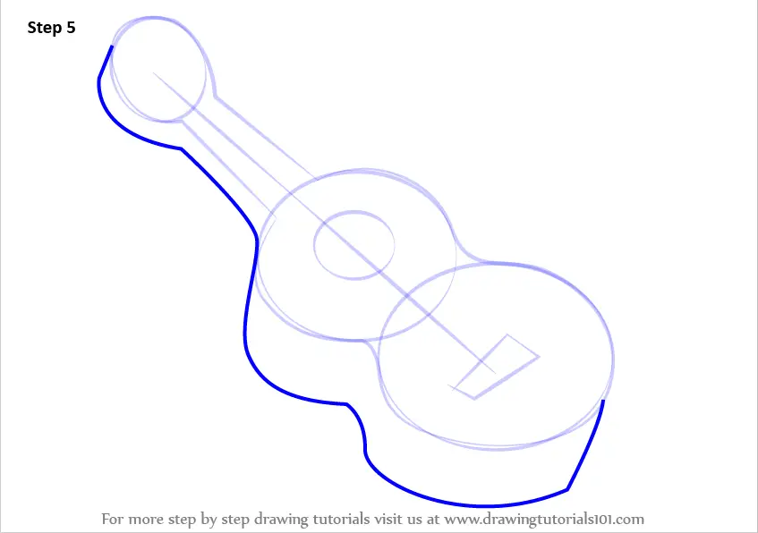 Learn How to Draw Guitar for Kids (Musical Instruments) Step by Step