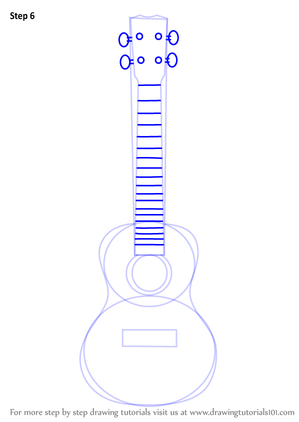 Learn How to Draw a Ukulele (Musical Instruments) Step by Step