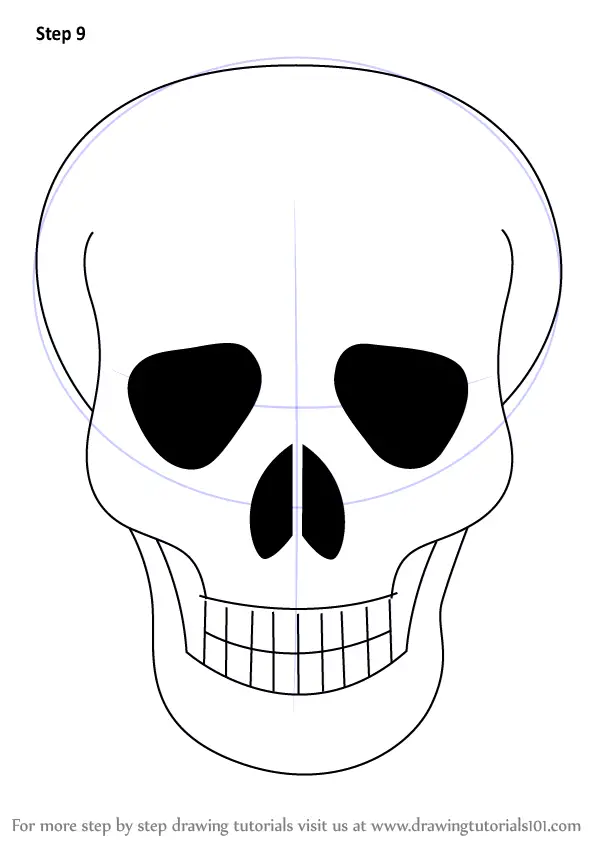 easy pencil drawings of skulls