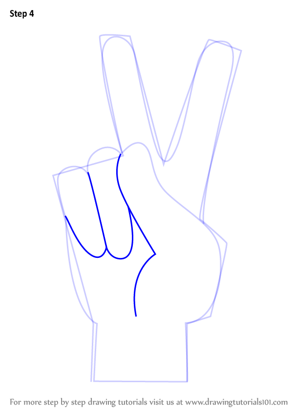 How to Draw a hand making a peace sign  Drawing  Illustration   WonderHowTo