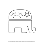 How to Draw Republican Elephant