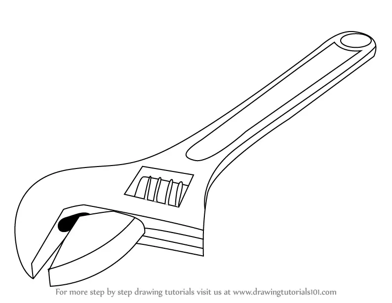 Handdrawn adjustable wrench illustration  free image by rawpixelcom   Still life drawing Tool tattoo How to draw hands