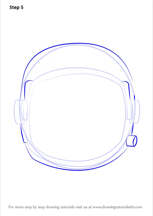 Learn How to Draw an Astronaut s Helmet Tools Step by Step Drawing 