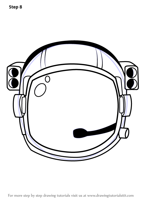 Learn How to Draw an Astronaut's Helmet (Tools) Step by Step : Drawing