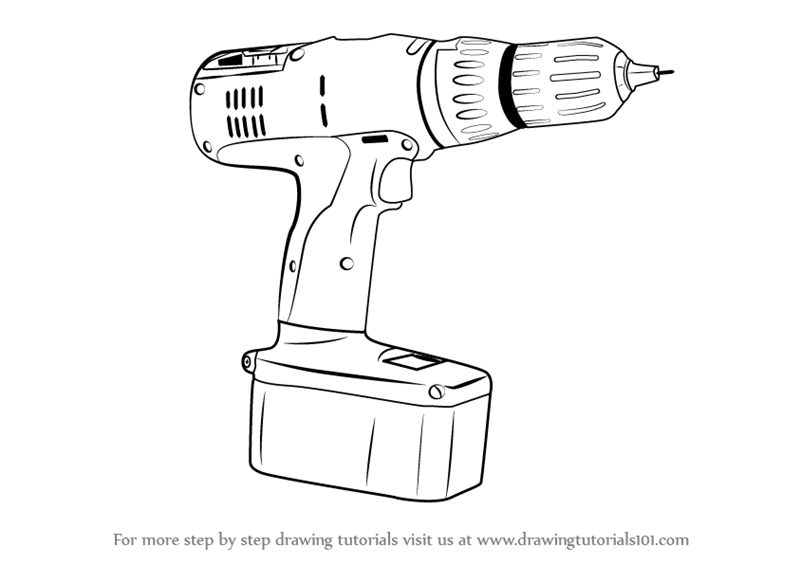 Download Learn How to Draw a Drill Machine (Tools) Step by Step ...