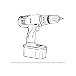 How to Draw a Drill Machine