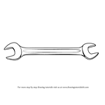 How to Draw Open End Spanner