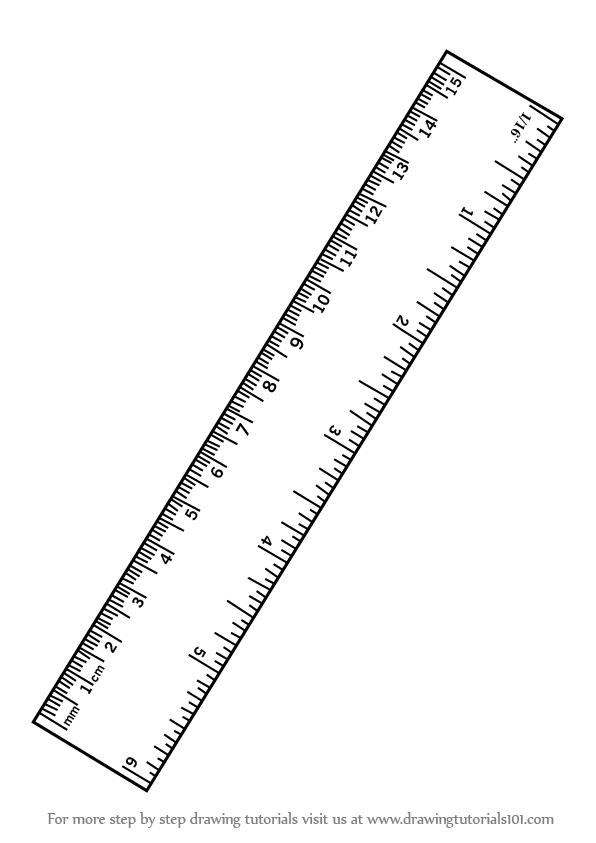 How to Draw Ruler (Tools) Step by Step