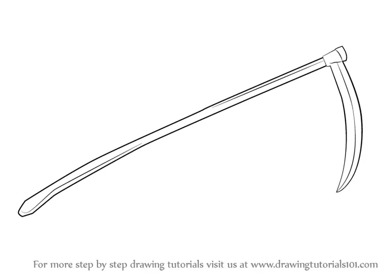 Learn How to Draw Scythe (Tools) Step by Step : Drawing Tutorials