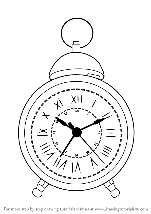 Download Learn How to Draw a Vintage Clock (Vintage Items) Step by Step : Drawing Tutorials