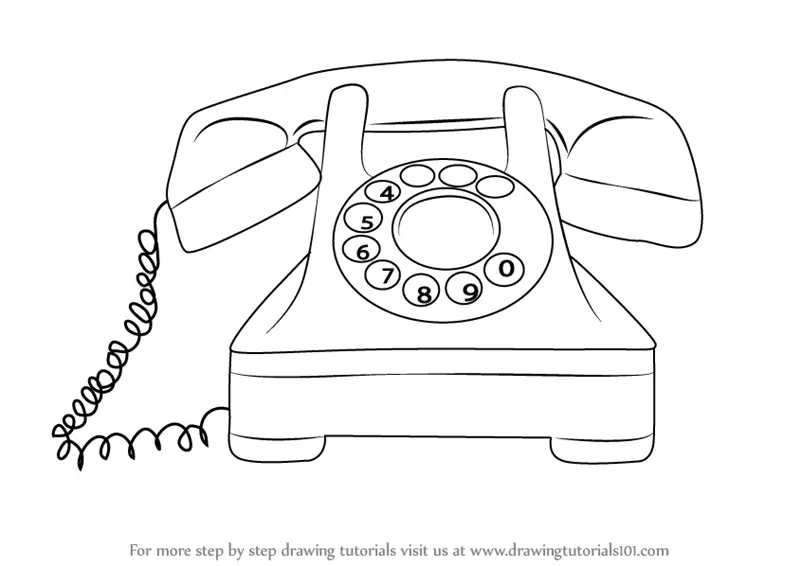 Hand drawn sketch of doodle phone Royalty Free Vector Image