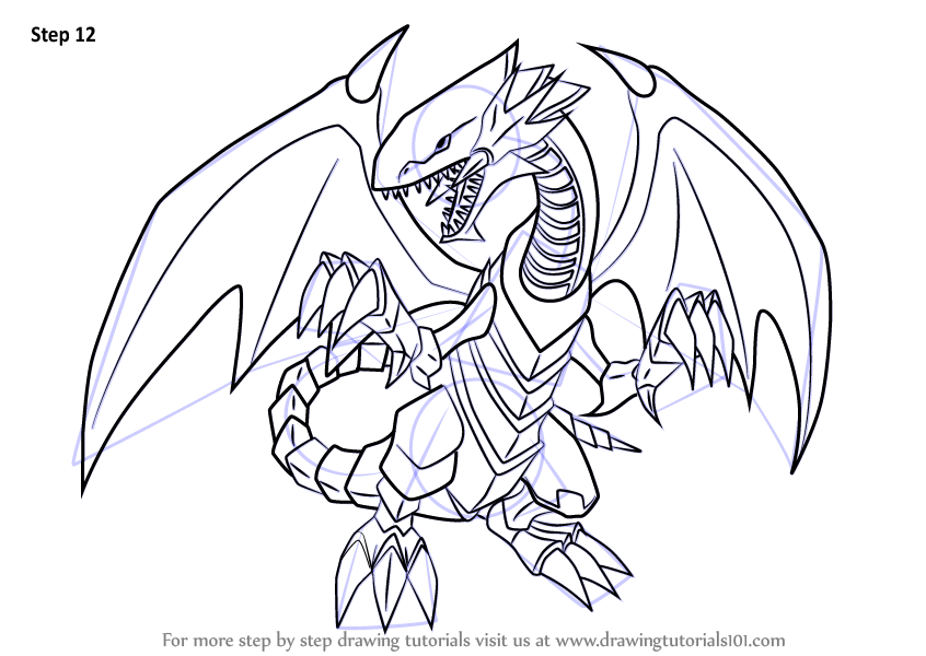 Learn How To Draw Blue Eyes White Dragon From Yu Gi Oh Official Card Game Yu Gi Oh Official 