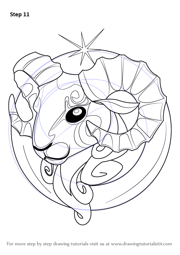 How to Draw Aries Zodiac Sign (Zodiac Signs) Step by Step ...