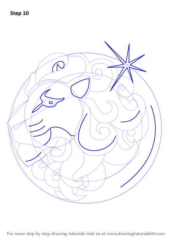 Learn How to Draw Leo Zodiac Sign (Zodiac Signs) Step by Step : Drawing