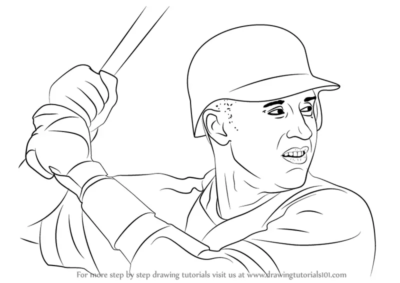 Baseball player drawing for beginners/ How to draw baseball player with  pencil sketch 