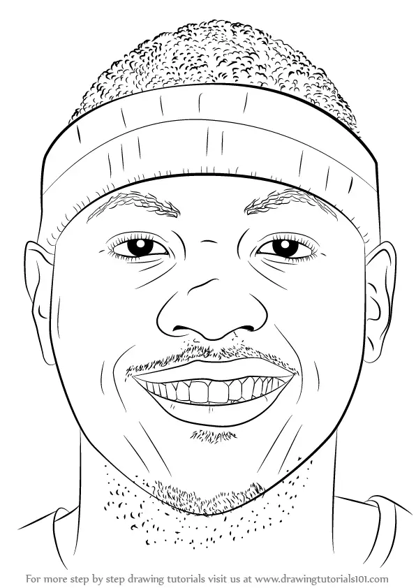 Learn How to Draw Carmelo Anthony (Basketball Players) Step by ...