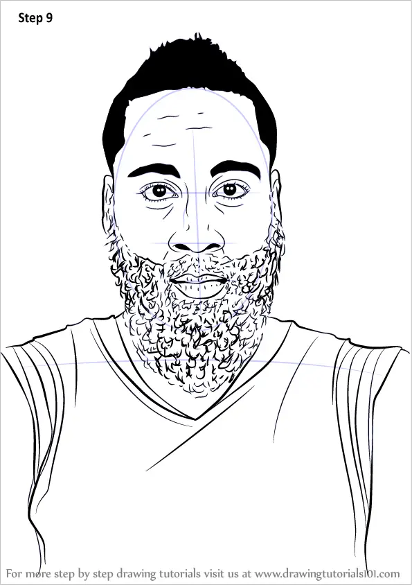 Learn How to Draw James Harden (Basketball Players) Step by Step