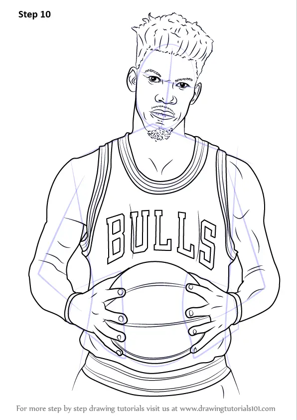 Learn How to Draw Jimmy Butler (Basketball Players) Step by Step
