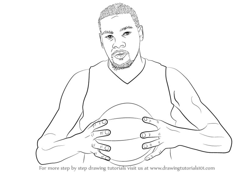 Learn How to Draw Kevin Durant (Basketball Players) Step by Step