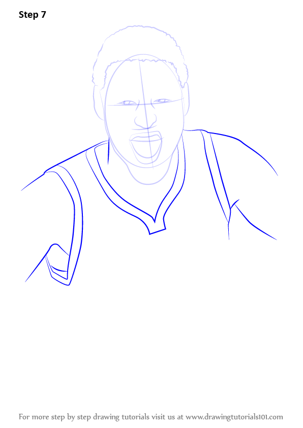 Learn How to Draw Klay Thompson (Basketball Players) Step by Step