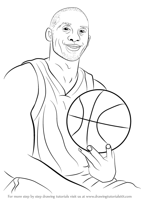 Kobe Bryant Line Drawing