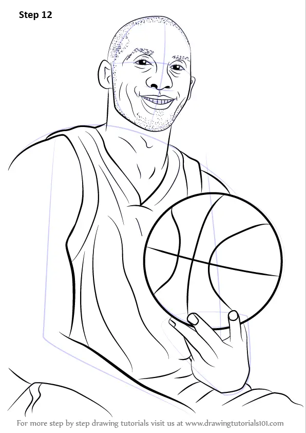 Learn How to Draw Kobe Bryant (Basketball Players) Step by Step