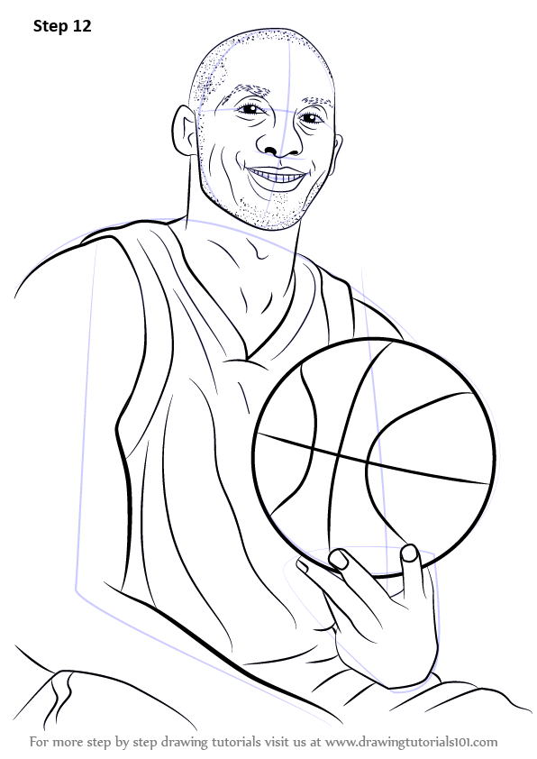 Learn How to Draw Kobe Bryant (Basketball Players) Step by Step