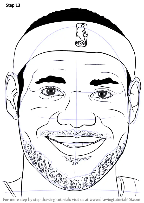 Step by Step How to Draw LeBron James Face 