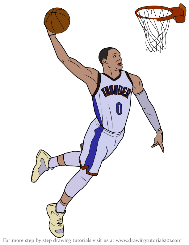 basketball player drawing