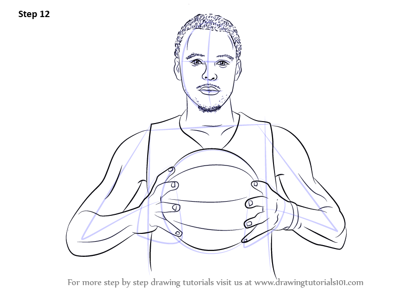 Learn How to Draw Stephen Curry (Basketball Players) Step by Step