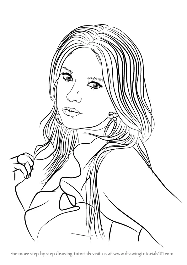 How to Draw Ashley Benson (Celebrities) Step by Step ...