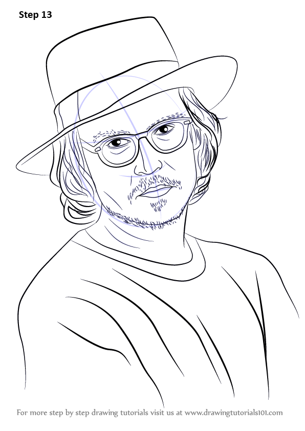 Download Learn How to Draw Johnny Depp (Celebrities) Step by Step : Drawing Tutorials