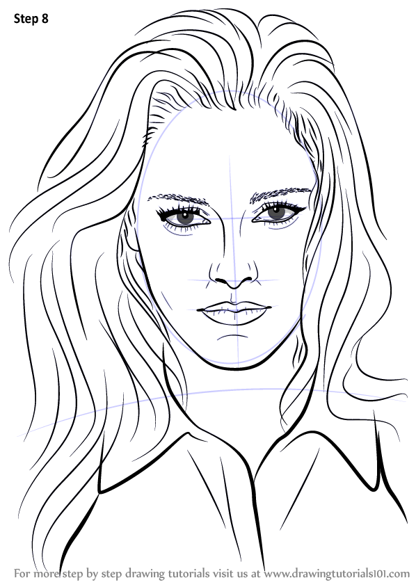 Learn How to Draw Kristen Stewart (Celebrities) Step by Step : Drawing