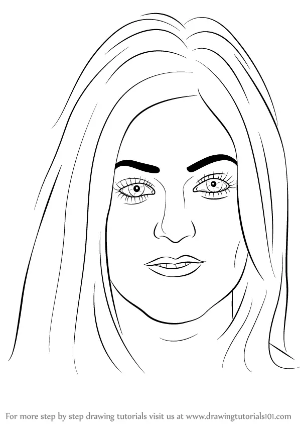 Ilustration How to draw a persons face woman sketch kylie jenner for Windows PC