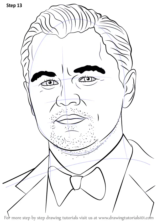 Learn How to Draw Leonardo DiCaprio (Celebrities) Step by Step
