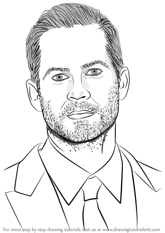 Learn How to Draw Paul Walker (Celebrities) Step by Step : Drawing