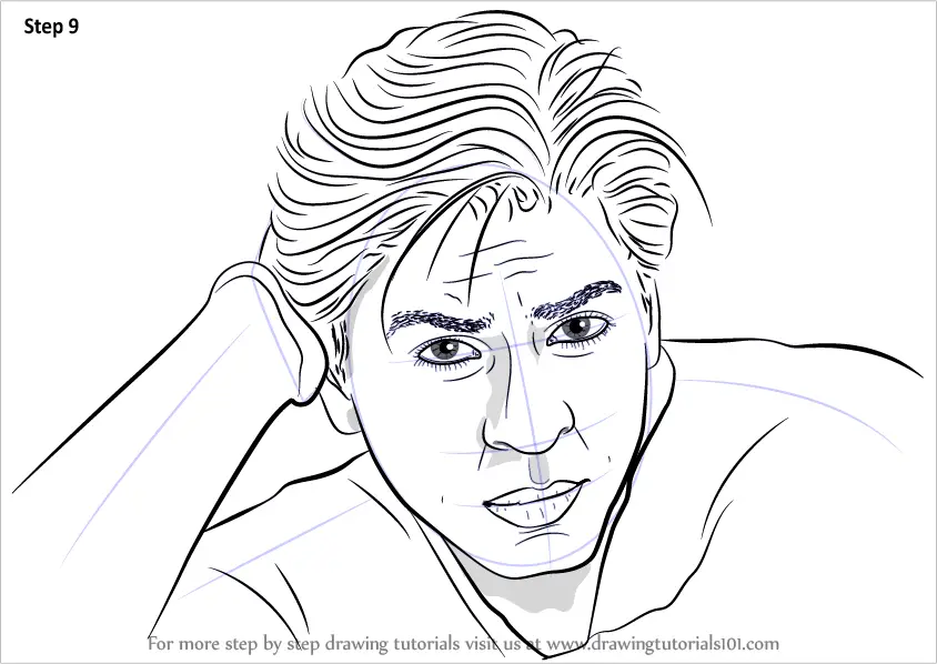 Learn How to Draw Shahrukh Khan (Celebrities) Step by Step : Drawing