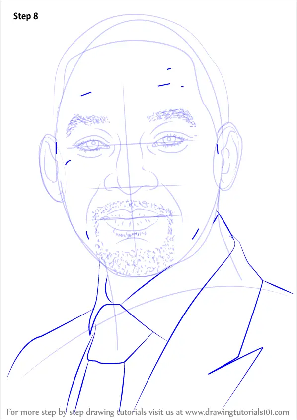 Learn How to Draw Will Smith Celebrities Step by Step Drawing Tutorials