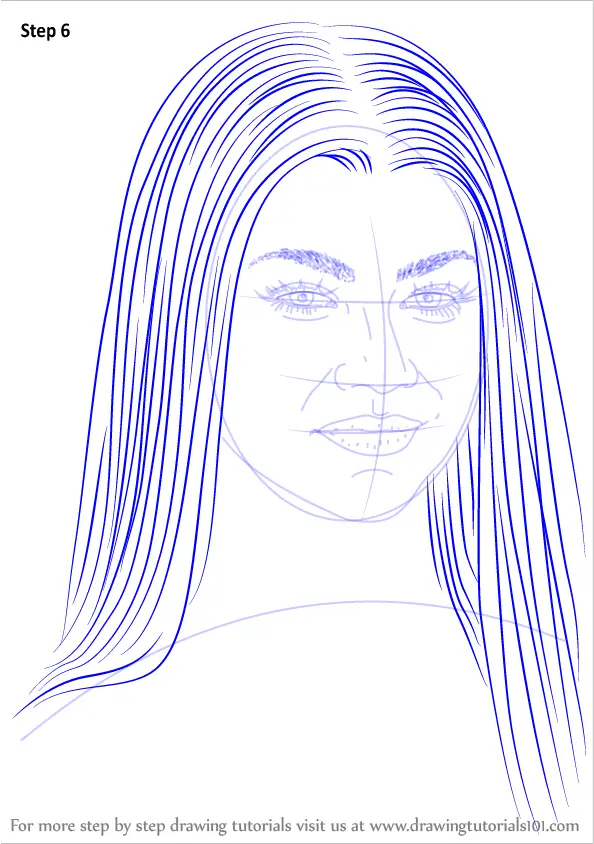 Step by Step How to Draw Zendaya : DrawingTutorials101.com