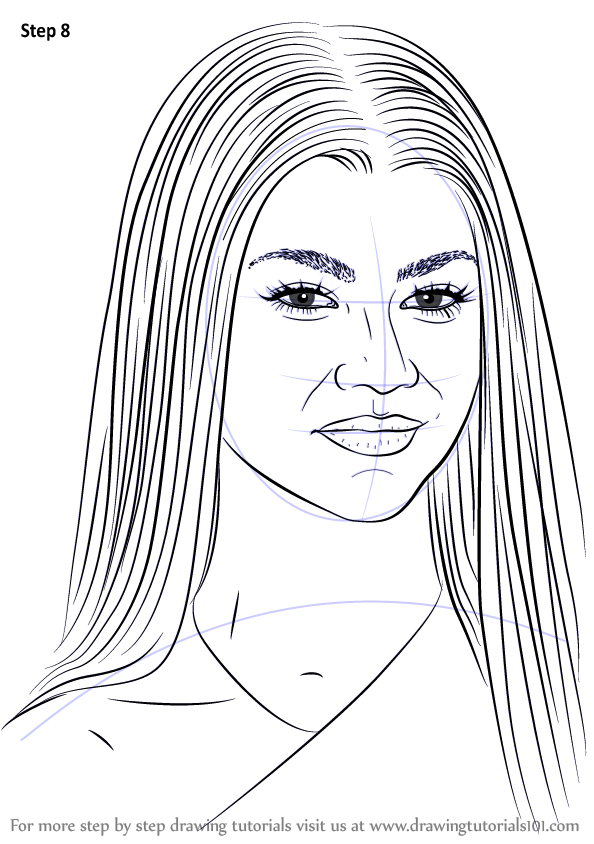 Step by Step How to Draw Zendaya : DrawingTutorials101.com