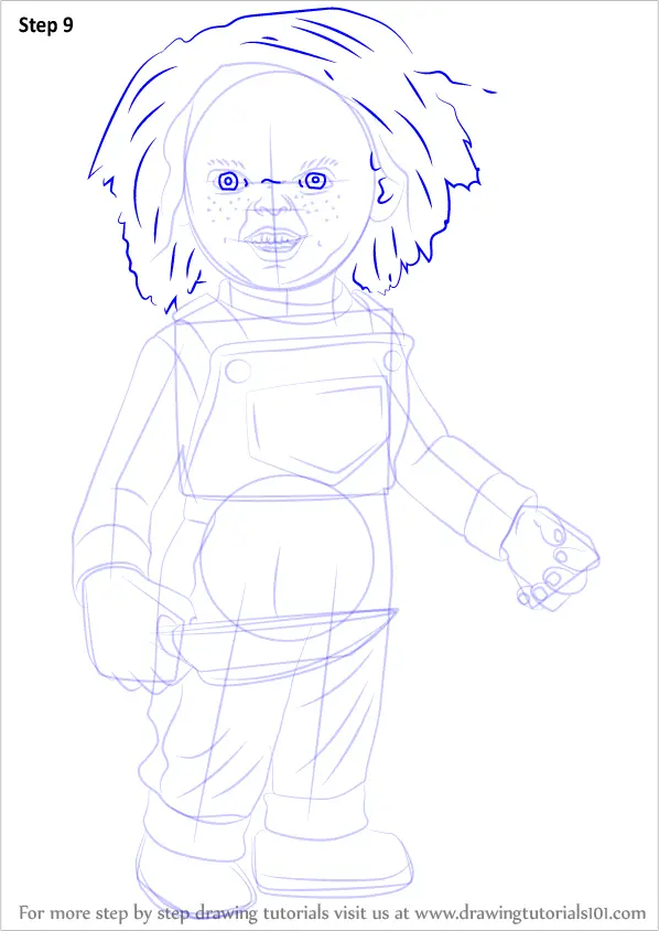 Learn How to Draw Chucky (Characters) Step by Step : Drawing Tutorials