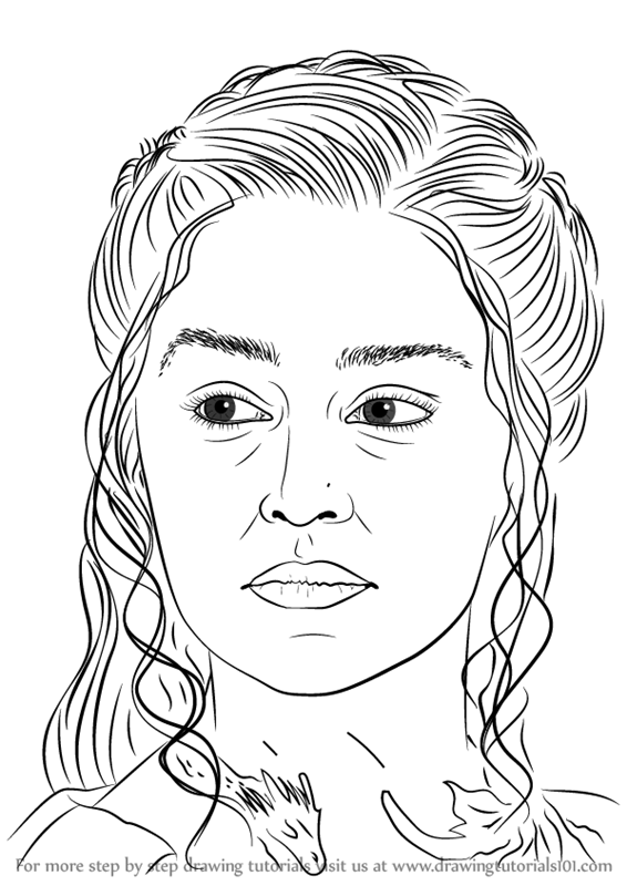 Learn How to Draw  Daenerys  Targaryen  Characters Step by Step 