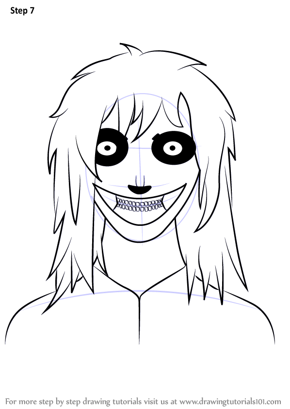 Learn How to Draw Jeff the Killer (Characters) Step by Step : Drawing